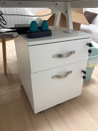 Cajonera con ruedas blanca