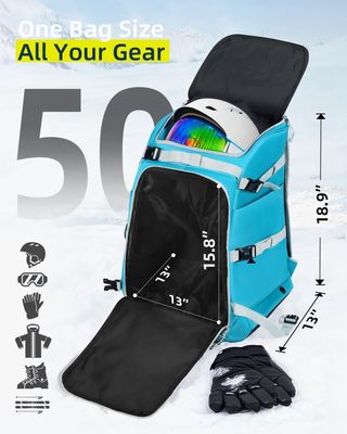 Mochila para Botas de Esquí Azul