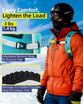 Mochila para Botas de Esquí Azul