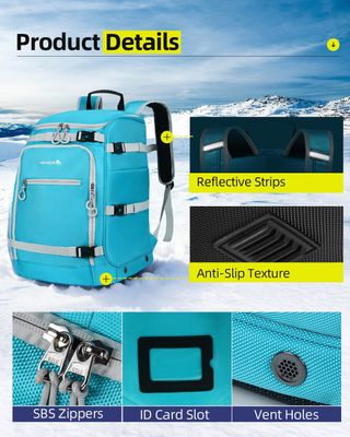 Mochila para Botas de Esquí Azul