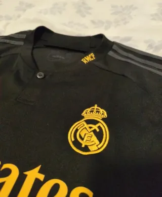 Camiseta Real Madrid Adidas 23/24 Negra Dorada
