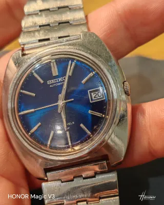 Reloj Seiko Automático Vintage Azul