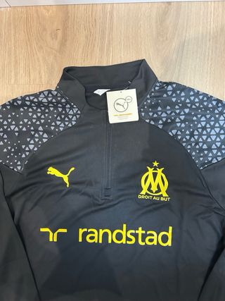 Chándal Olympique Marsella Puma Negro/Amarillo