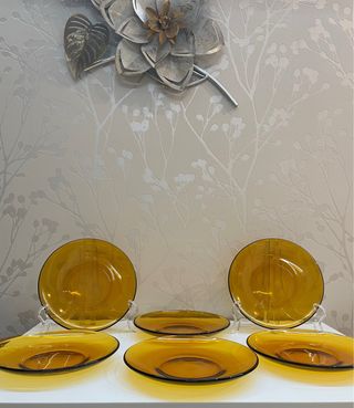Set 6 Platos Postre Duralex Ámbar Vintage