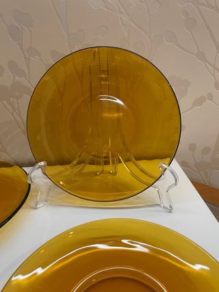 Set 6 Platos Postre Duralex Ámbar Vintage