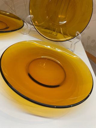 Set 6 Platos Postre Duralex Ámbar Vintage