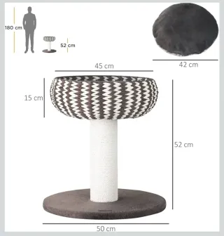 Cama elevada para gatos tejida