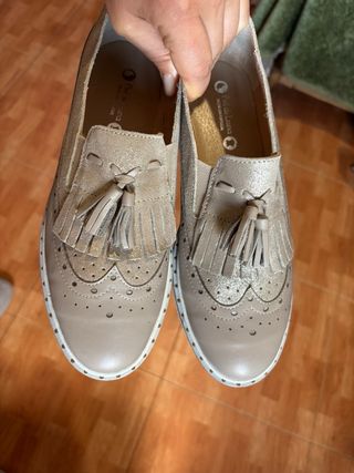 Mocasines Piel de Luna Beige