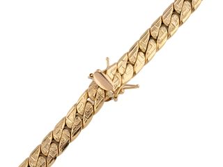 cadena oro 18k con piedra 35cm