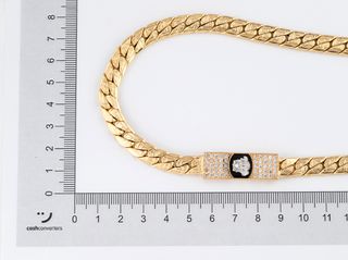 cadena oro 18k con piedra 35cm