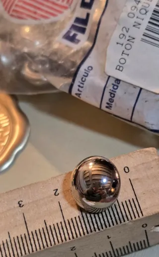 Bolsa botones plateados  fildor vintage