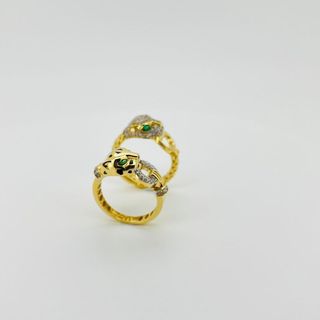 Anillo Pantera Oro 18k - circonitas