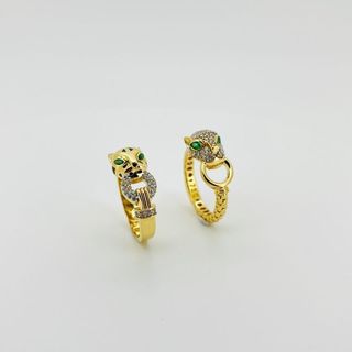 Anillo Pantera Oro 18k - circonitas