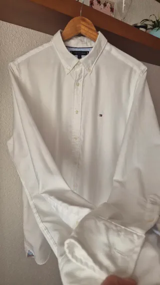 Camisa Tommy Hilfiger Blanca Slim Fit Talla XL