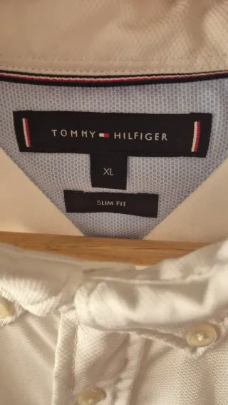 Camisa Tommy Hilfiger Blanca Slim Fit Talla XL