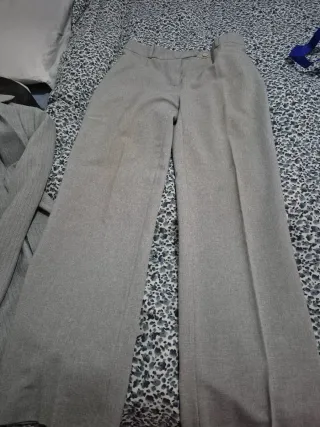 Traje de chaqueta gris mujer