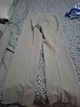 Traje de chaqueta gris mujer