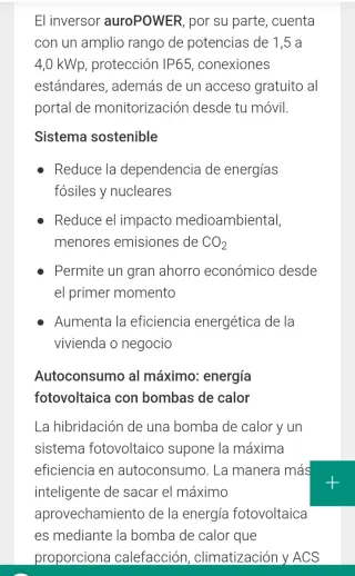 Inversor auro power Vaillant fotovoltaico