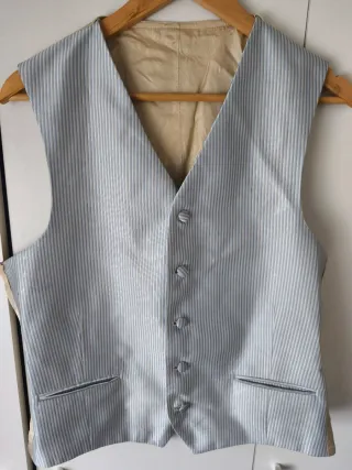 Chaleco de rayas azul y blanco