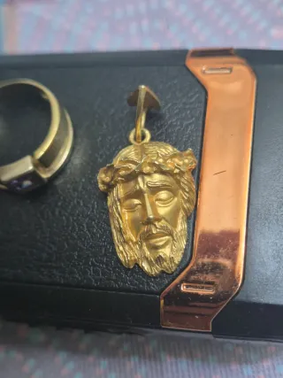 Conjunto Oro 18k Colgante y Anillo 14.10g