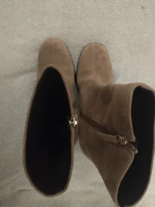 Botines Zara Ante Plataforma Marrón Talla 41