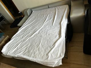 Sofá Cama Negro y Gris