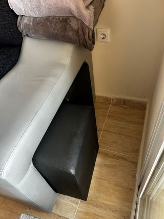 Sofá Cama Negro y Gris