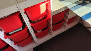 MUEBLE ALMACENAJE IKEA TROFAST Blanco/Rojo