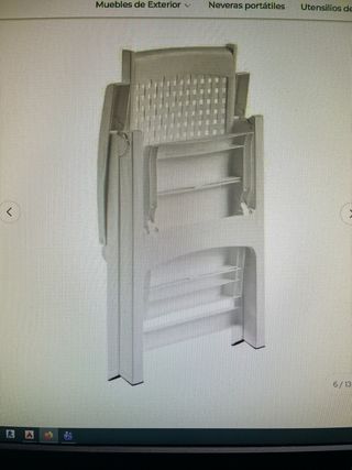 Sillón resina blanco multiposiciones