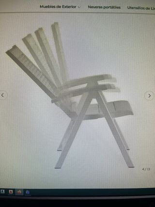 Sillón resina blanco multiposiciones