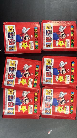 6 Sobres Panini Super Mario