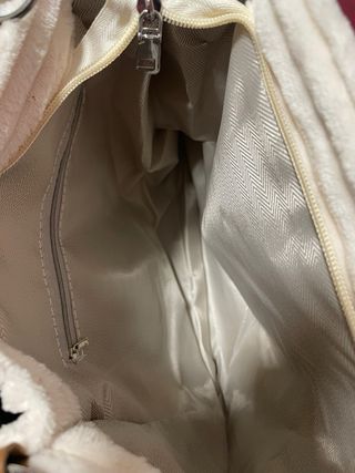 Borsa Meidoula YYDS bianca in velluto a coste