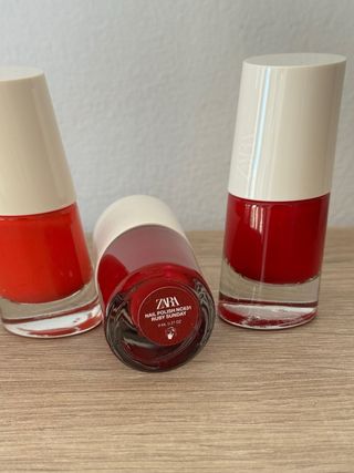 Pack 3 Esmaltes Zara Rojo