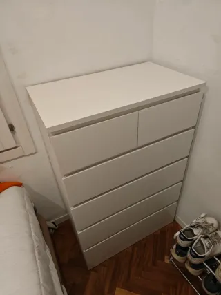 Cómoda 6 cajones Malm blanca Ikea