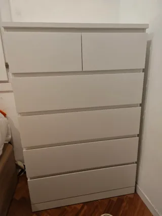 Cómoda 6 cajones Malm blanca Ikea