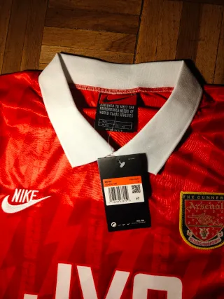 Camiseta nike arsenal Bergkamp 10 Roja 1994 1996