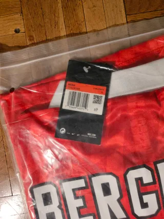 Camiseta nike arsenal Bergkamp 10 Roja 1994 1996