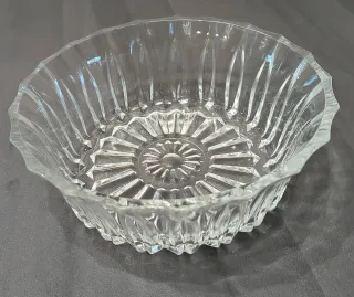 Ciotola centrotavola in vetro trasparente