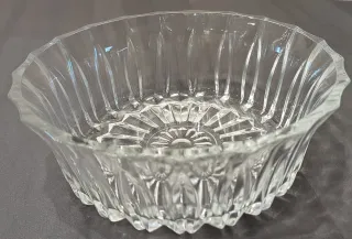 Ciotola centrotavola in vetro trasparente