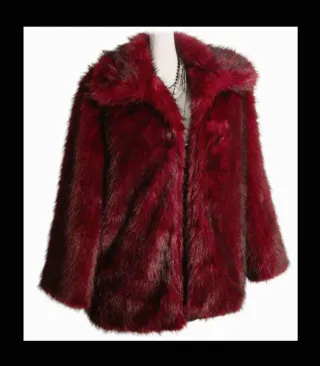 Abrigo Piel Burdeos Talla XS Nuevo