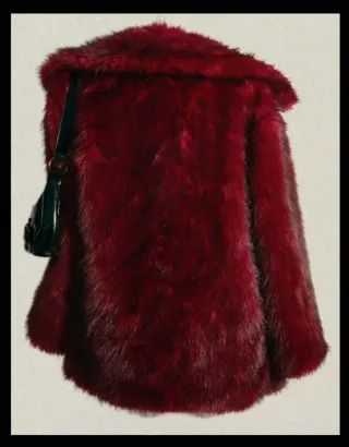 Abrigo Piel Burdeos Talla XS Nuevo