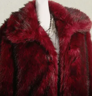 Abrigo Piel Burdeos Talla XS Nuevo