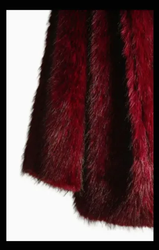 Abrigo Piel Burdeos Talla XS Nuevo