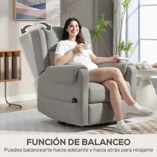 Sillón Relax Eléctrico Giratorio y Basculante