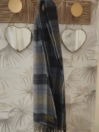 Bufanda de lana Lambswool a cuadros