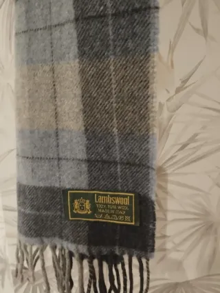 Bufanda de lana Lambswool a cuadros