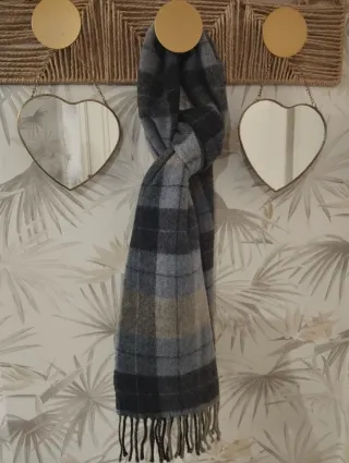 Bufanda de lana Lambswool a cuadros