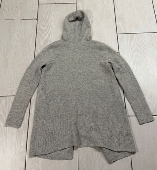 Hallhuber Cardigan Lana e Cashmere Grigio con Capp