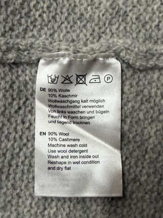 Hallhuber Cardigan Lana e Cashmere Grigio con Capp