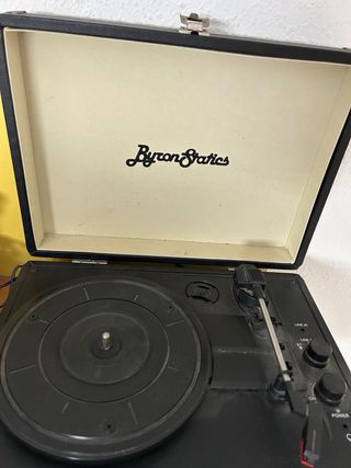Tocadiscos ByronStatics Bluetooth Negro